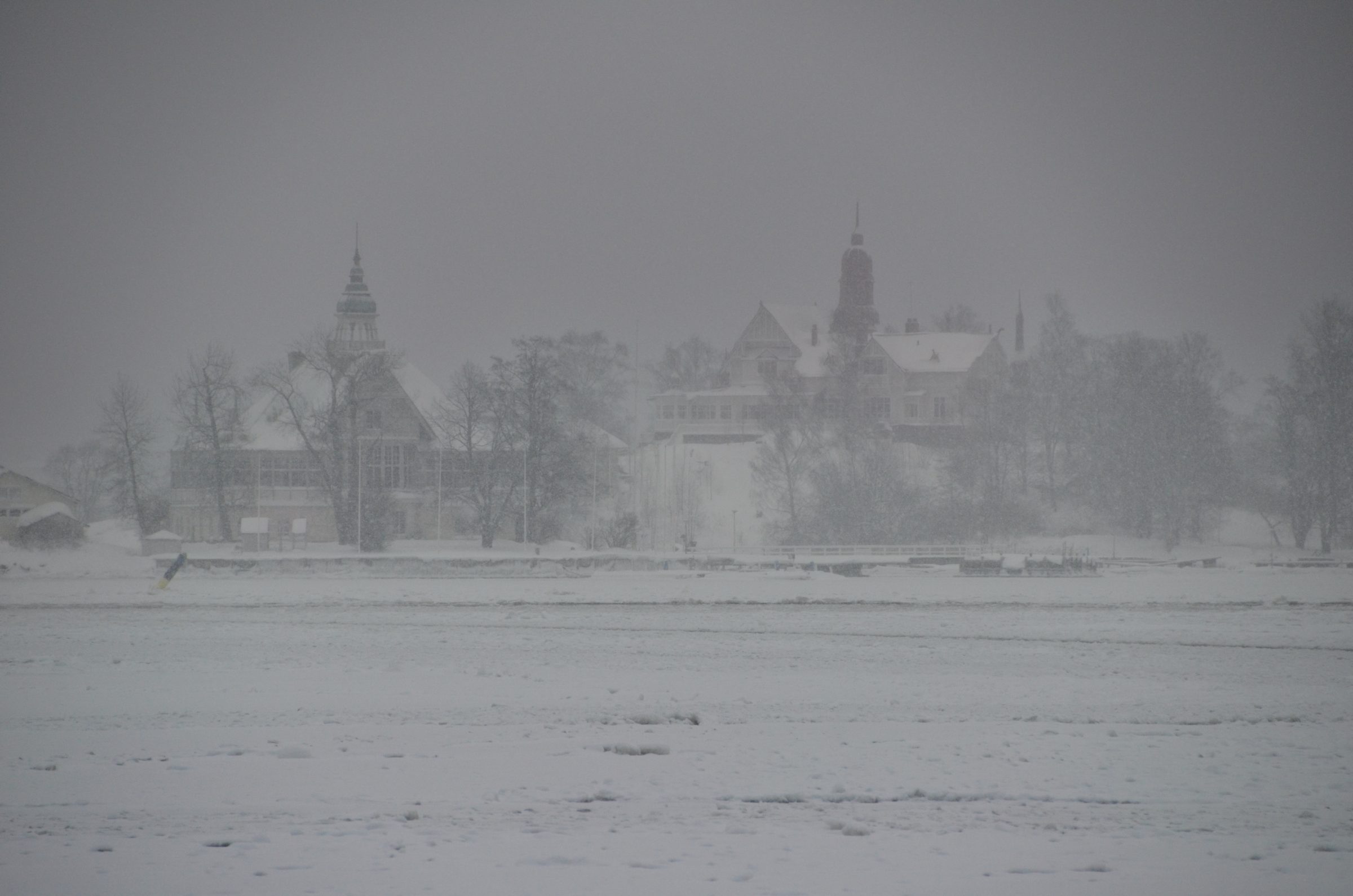 Snowing in Helsinki